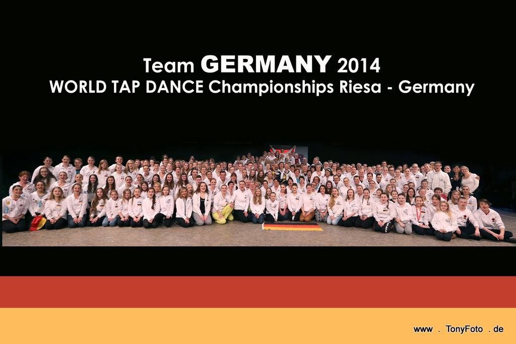 Gruppenfoto Team Germany 2014 bei den World Tap Dance Championships in Riesa